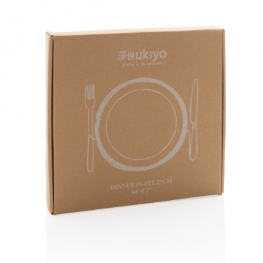 Logo trade promotional products image of: Ukiyo dinner plate set of 2