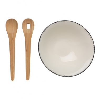 Logo trade promotional merchandise image of: Ukiyo salad bowl with bamboo salad server