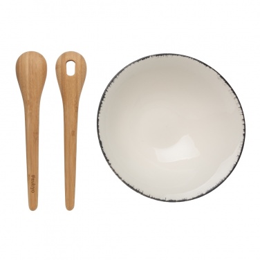 Logo trade promotional product photo of: Ukiyo salad bowl with bamboo salad server