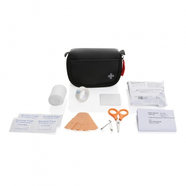Logo trade promotional merchandise picture of: RCS recycled nubuck PU pouch first aid set mailable