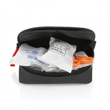 Logo trade advertising product photo of: RCS recycled nubuck PU pouch first aid set mailable