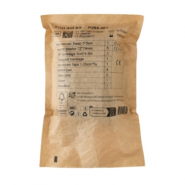 Logotrade corporate gift image of: RCS recycled nubuck PU pouch first aid set mailable