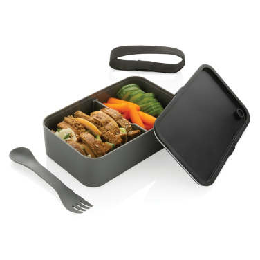 Logotrade promotional products photo of: GRS recycled PP lunch box with spork