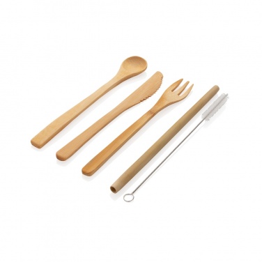 Logotrade promotional product image of: Reusable bamboo travel cutlery set