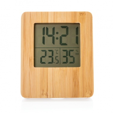 Logo trade corporate gifts image of: Bamboo weather station
