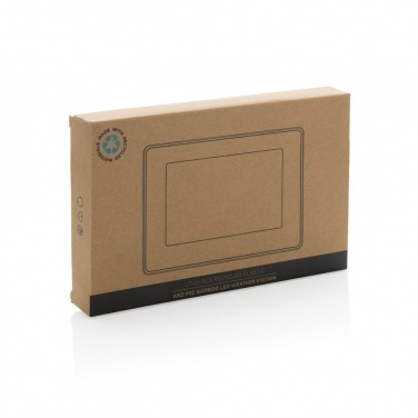 Logotrade promotional merchandise image of: Utah RCS recycled plastic and bamboo LED clock