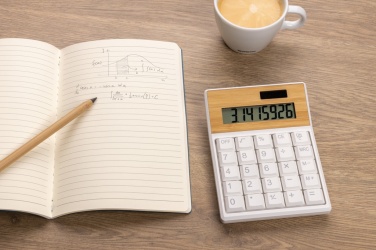 Logo trade corporate gift photo of: Utah RCS recycled plastic and  bamboo calculator