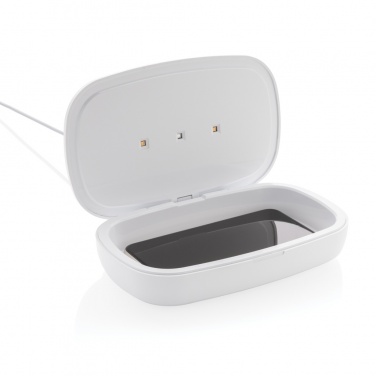 Logotrade promotional items photo of: UV-C steriliser box with 5W wireless charger