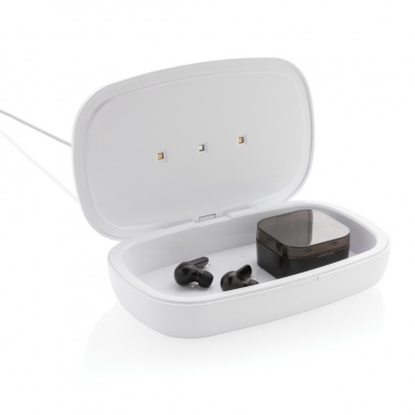 Logo trade promotional merchandise image of: UV-C steriliser box with 5W wireless charger