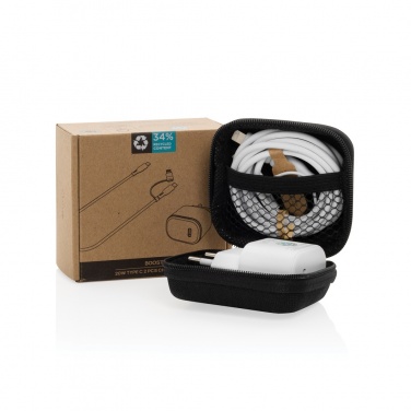 Logotrade advertising product image of: Boost RCS reycled PET 20W type C 2 pcs charging set