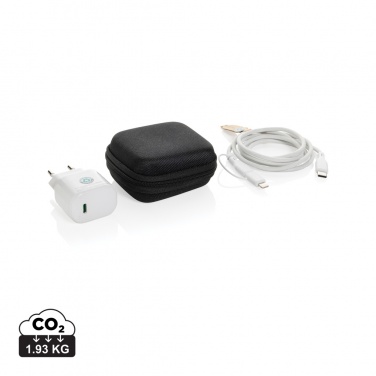 Logo trade promotional merchandise image of: Boost RCS reycled PET 20W type C 2 pcs charging set