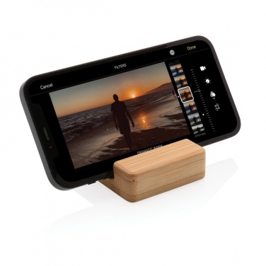 Logo trade corporate gift photo of: Bamboo phone stand XD
