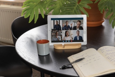 Logotrade promotional product picture of: Bamboo tablet and phone holder