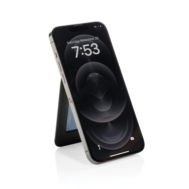 Logo trade advertising products picture of: Magstand RCS recycled PU magnetic phone wallet with stand