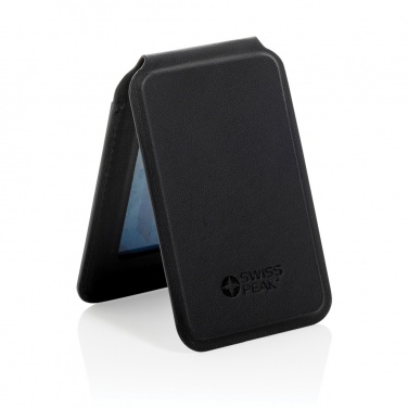 Logo trade promotional item photo of: Magstand RCS recycled PU magnetic phone wallet with stand