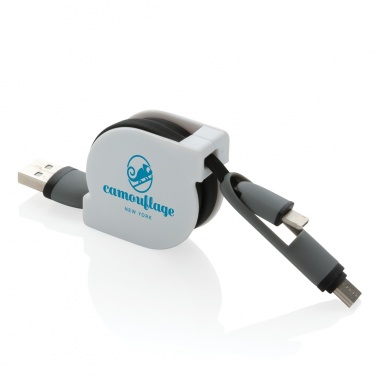 Logo trade advertising products image of: 3-in-1 retractable cable
