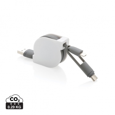 Logo trade corporate gift photo of: 3-in-1 retractable cable