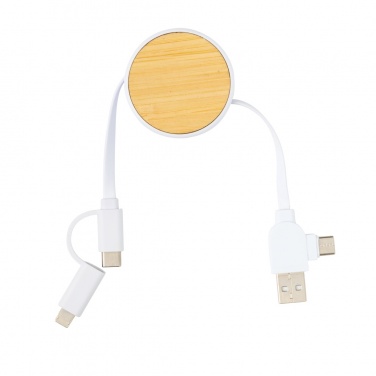 Logotrade advertising products photo of: RCS recycled plastic Ontario 6-in-1 retractable cable