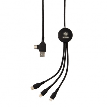 Logotrade promotional merchandise picture of: Light up logo 6-in-1 cable