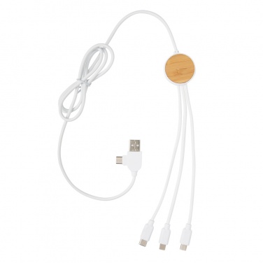 Logo trade promotional gifts picture of: RCS recycled plastic Ontario 6-in-1 cable