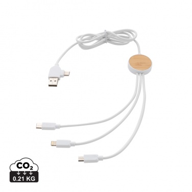 Logo trade advertising products picture of: RCS recycled plastic Ontario 6-in-1 cable