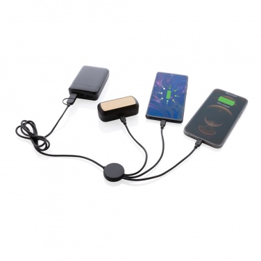 Logotrade advertising product image of: RCS recycled TPE and recycled plastic 6-in-1 cable