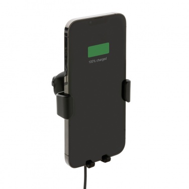 Logo trade promotional items picture of: RCS recycled plastic 10W wireless charging car holder