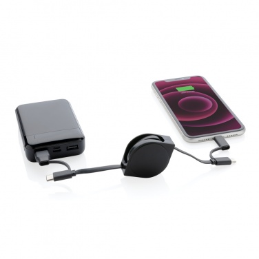 Logo trade promotional items image of: RCS standard recycled plastic and TPE 6-in-1 cable