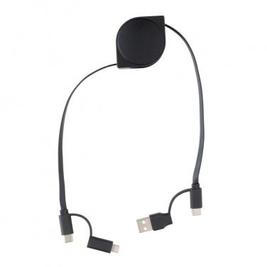 Logo trade promotional giveaways picture of: RCS standard recycled plastic and TPE 6-in-1 cable