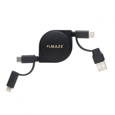 Logo trade promotional giveaway photo of: RCS standard recycled plastic and TPE 6-in-1 cable