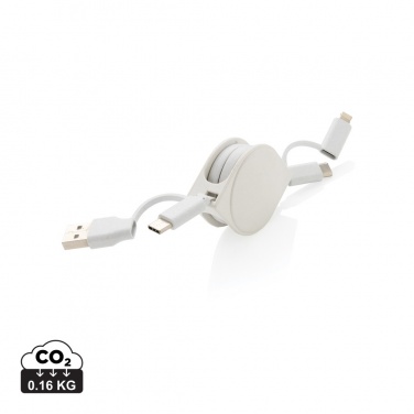 Logo trade promotional product photo of: RCS standard recycled plastic and TPE 6-in-1 cable