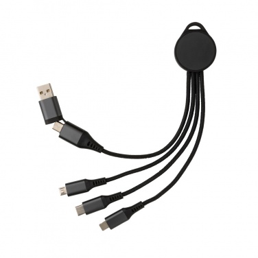 Logo trade promotional gift photo of: Terra RCS recycled aluminium 6-in-1 charging cable
