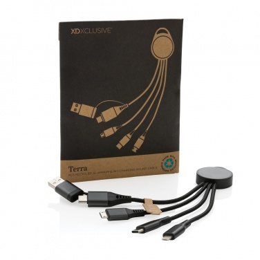 Logo trade promotional merchandise picture of: Terra RCS recycled aluminium 6-in-1 charging cable