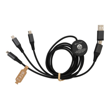 Logo trade promotional item photo of: Terra RCS recycled aluminium 120cm 6-in-1 cable