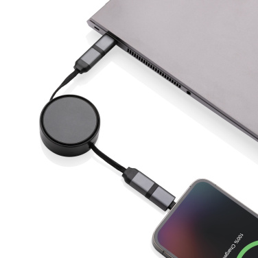 Logotrade promotional items photo of: Terra RCS recycled aluminium retractable 6 in 1 cable