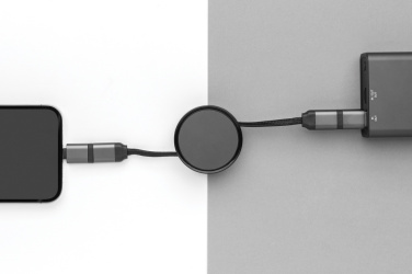 Logotrade advertising products photo of: Terra RCS recycled aluminium retractable 6 in 1 cable