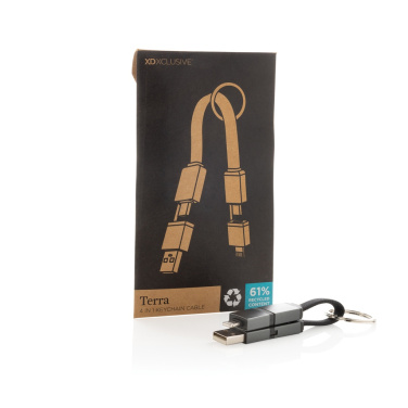 Logo trade promotional items image of: Terra recycled aluminum 4 in 1 60W fast charging cable