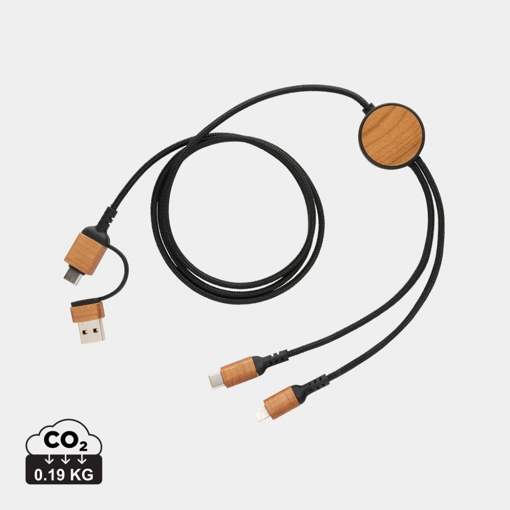 Logo trade corporate gifts picture of: Ohio RCS certified recycled plastic 6-in-1 cable