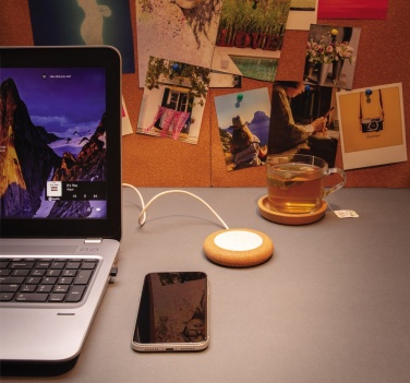 Logotrade promotional merchandise picture of: Cork and Wheat 5W wireless charger