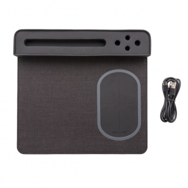 Logo trade corporate gifts image of: Air mousepad with 5W wireless charging and USB