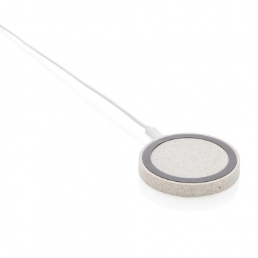 Logotrade advertising product image of: Wheat Straw 5W round wireless charging pad