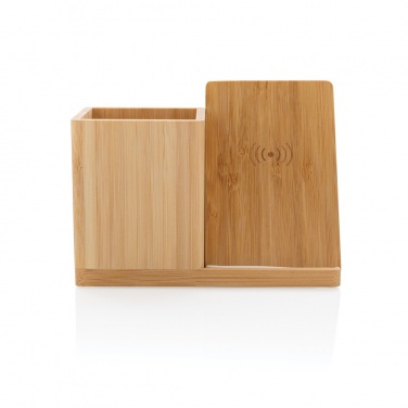 Logotrade corporate gift image of: Calgary bamboo 10W wireless charger