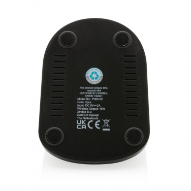 Logotrade business gift image of: RCS recycled plastic double coil wireless stand 15W