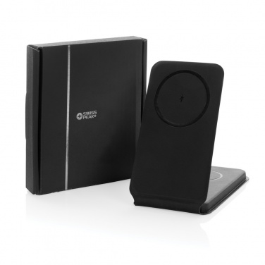 Logotrade promotional gift image of: Swiss Peak RCS rPU 15W  3-in-1 magnetic wireless charger