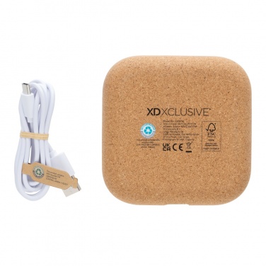 Logotrade promotional gift image of: Oregon RCS recycled plastic and cork 10W wireless