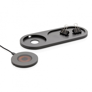 Logo trade promotional items image of: Encore 10W wireless charging valet tray