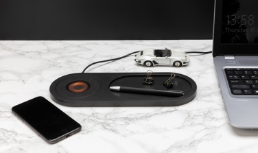 Logo trade promotional items image of: Encore 10W wireless charging valet tray