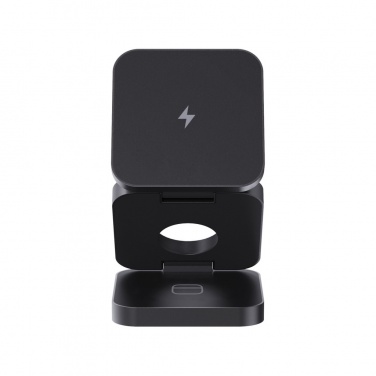 Logo trade advertising products picture of: Terra RCS recycled aluminum foldable 3 in 1 15W charger