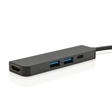 Logo trade promotional merchandise photo of: Terra RCS recycled aluminum hub with HDMI input