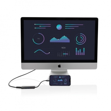 Logotrade business gift image of: Terra RCS recycled aluminum hub with HDMI input
